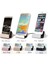 Mikro USB Siyah Ayaklı Veri Şarj Cihazı Dock Standı Istasyonu Şarj Için iPhone 13 12 11 8 7 Xr Xs Samsung Xiaomi Poco Masaüstü Yerleştirme Şarj Cihazı (Yurt Dışından) 2