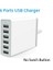 Au 6 USB Beyaz 10 Bağlantı Noktalı Çoklu USB Şarj Istasyonu Hızlı Şarj 60W Hızlı Şarj Güç Adaptörü Ab iPhone Samsung Xiaomi Cep Telefonu Şarj Cihazı (Yurt Dışından) 1