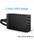 Au 5 USB Siyah 10 Bağlantı Noktalı Çoklu USB Şarj Istasyonu Hızlı Şarj 60W Hızlı Şarj Güç Adaptörü Ab iPhone Samsung Xiaomi Cep Telefonu Şarj Cihazı (Yurt Dışından) 1