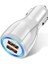 Beyaz 2 USB 3.1A Araç Şarj Cihazı Çift USB Pd Qc LED Hızlı Telefon Şarj Kablosu Adaptör Fişi iPhone 13 12 11 8 iPad Samsung S22 Xiaomi Huawei Lg (Yurt Dışından) 1