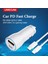 Beyaz 1 USB 1 Type-C USB Type C Pd Hızlı Araç Şarj Cihazı, iphone 20W Usb-C - Lightning Şarj Kablosu, Type C Pd 20W-QC 3.0 18W Çakmak (Yurt Dışından) 3