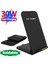 Siyah Kablo Yok Kablosuz Şarj Standı iPhone 14 13 12 11 Pro Xs Max Samsung S21 S20 30W Katlanabilir Hızlı Şarj Istasyonu Telefon Tutucu (Yurt Dışından) 2