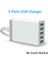 Au 5 USB Beyaz 10 Port Çoklu USB Şarj Istasyonu Hızlı Şarj 60W Hızlı Şarj Güç Adaptörü Ab iPhone Samsung Xiaomi Cep Telefonu Şarj Cihazı (Yurt Dışından) 1