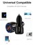 Qc3.0 Nobel Siyah Qgeem Çift USB Qc 3.0 Araç Şarj Cihazı Hızlı Şarj 3.0 Telefon Şarj Araba Hızlı Şarj Cihazı 2 Port USB Taşınabilir Şarj Cihazı iPhone Xiaomi Için (Yurt Dışından) 5