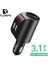 Balck Color Floveme 3.1A USB Araç Şarj Cihazı Cep Telefonu Araç Chargeur Şarj Cihazı USB Hızlı Hızlı Şarj Araç Şarj Cihazı 12V iPhone Samsung Xiaomi Için (Yurt Dışından) 3