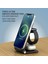 iphone Için Siyah 100 W 3 In 1 Kablosuz Şarj Standı Samsung Galaxy Apple Watch Samsung iPhone 13 12 Için Hızlı Şarj Dock Istasyonu Şarj Cihazı (Yurt Dışından) 4