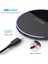 Siyah 10W Max Dcae Kablosuz Şarj Cihazı Tip C USB 15W Max IPhone 14 13 12 11 Xs Xr x 8 Hızlı Şarj Pedi Samsung S22 S21 S20 Xiaomi Mi 10 (Yurt Dışından) 4