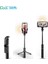 Siyah Serın Dıer Yeni Kablosuz Bluetooth Selfie Çubuğu Katlanabilir Genişletilebilir Tripod Monopod iPhone Android Telefon Için LED Dolgu Işığı ile (Yurt Dışından) 2