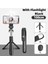Siyah Işık 100 cm Tripod Selfie Sopa LED Işık ile Telefon Mobil Lamba Hücre Tutucu Akıllı Telefon Standı Teleskopik Monopod Bluetooth Pau Selfy Çubuk (Yurt Dışından) 1