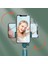 Sty A LED Yeşil Tripodlu Selfie Çubuğu LED Lambalı Halka Işık Cep Telefonu Standı Tutucu Akıllı Telefon Bluetooth Monopod Kablosuz Teleskopik (Yurt Dışından) 4