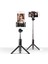 Dolum Işığı Yok 3'ü 1 Arada Mini Kablosuz Bluetooth Selfie Çubuğu Tripodlu LED Dolgu Işığı Uzatılabilir Monopod Iphone'lar Için Samsung Huawei Xiaomi (Yurt Dışından) 4
