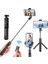 Siyah Taşınabilir Tripod Selfie Sopa iphone Samsung Fotoğraf Çekme Canlı Yayın Şarj Edilebilir Bluetooth Uzaktan Kumanda Tripod Standı Kutup (Yurt Dışından) 3