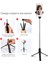 Beyaz Kablosuz Bluetooth Selfie Çubuk Tripod iPhone Huawei Samsung Android Mobil Monopod Selfie Çubuk Deklanşör Için Uzaktan Kumanda ile (Yurt Dışından) 3