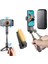 Paket ile 3ın1 Bluetooth Uyumlu Selfie Çubuğu 360 Döndürme El Gimbal Sabitleyici Dolgu Işığı Tripod iPhone 12 Samsung Video Vlog (Yurt Dışından) 5