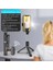 Q02S Siyah Kablosuz Bluetooth Selfie Çubuğu Bluetooth Katlanabilir Tripod Dolgu Işığı ile Uzatılabilir Ios Android Için Mini Deklanşör Uzaktan Kumanda (Yurt Dışından) 1