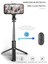 Q02S Siyah Kablosuz Bluetooth Selfie Çubuğu Bluetooth Katlanabilir Tripod Dolgu Işığı ile Uzatılabilir Ios Android Için Mini Deklanşör Uzaktan Kumanda (Yurt Dışından) 4