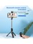 Siyah 3 In 1 Bluetooth El Gimbal Sabitleyici Cep Telefonu Selfie Çubuğu Kablosuz Düğme Deklanşör Selfie Çubuğu Штатив Для Смартфона (Yurt Dışından) 3