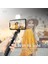 Siyah L02S Selfie Çubuğu Katlanabilir Tripod Monopod Selfie Çubuğu Bluetooth Kablosuz Düğme Deklanşör ile LED Işık Ios Android Için (Yurt Dışından) 2