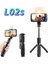 Siyah L02S Selfie Çubuğu Katlanabilir Tripod Monopod Selfie Çubuğu Bluetooth Kablosuz Düğme Deklanşör ile LED Işık Ios Android Için (Yurt Dışından) 5