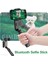 Siyah Katlanabilir Bluetooth Selfie Çubuğu iPhone 12 11 Samsung S21 Xiaomi Kablosuz Kendinden Yapışkanlı Mini El Uzatılabilir Selfiestick (Yurt Dışından) 3