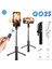 Q02S Beyaz Kablosuz Bluetooth Selfie Çubuğu Katlanabilir Tripod Ios Android Için Dolgu Işığı Deklanşör Uzaktan Kumanda 360° Dönen Tutucu (Yurt Dışından) 2