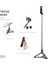 Beyaz L03AKSESUARLAR Kaıqısj Kablosuz Bluetooth Selfie Çubuğu Katlanabilir Mini Tripod Uzaktan Deklanşör Kontrollü iPhone 11 Pro Android Için Huawei Xiaomi (Yurt Dışından) 3