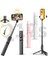 Pembe Yenı Akıllı Telefon Tutucu Selfie Çubuğu Tripod Katlanabilir Tripod Dolgu Işığı ile Kablosuz Bluetooth iPhone 14 13 Android Telefon Klip (Yurt Dışından) 2