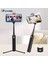 Siyah Gümüş Çok Fonksiyonlu Kablosuz Bluetooth Selfie Çubuğu Güzellik Dolgu Işığı Katlanabilir El Monopod Deklanşör Tripod iPhone 8 Samsung S9 (Yurt Dışından) 2