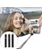 Siyah Gümüş Çok Fonksiyonlu Kablosuz Bluetooth Selfie Çubuğu Güzellik Dolgu Işığı Katlanabilir El Monopod Deklanşör Tripod iPhone 8 Samsung S9 (Yurt Dışından) 3