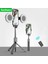 Pembe Kablosuz Bluetooth Selfie Çubuğu LED Halka Işıklı 360° Katlanabilir El Tripod Ios Samsung Android Canlı Akış Monopod (Yurt Dışından) 5