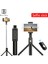 Beyaz 3 In 1 Selfie Sopa Telefon Tripod Uzatılabilir Monopod iPhone 12 Samsung Xiaomi Akıllı Telefon Için Bluetooth Uzaktan Kumanda ile Selfie Sopa (Yurt Dışından) 4