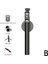 Siyah Kablosuz Bluetooth Uyumlu Selfie Sopa LED Halka Işık Uzatılabilir El Monopod Canlı Tripod IPhone x 8 Android D2R8 (Yurt Dışından) 1