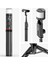 Q12S Siyah Dolgu Işığı Xaiomi Tripod Telefon Selfie Çubuğu Tripod Dolgu Işığı Katlanır Alüminyum Alaşım Mini Telefon Tutucu Kablosuz Bluetooth Selfie Sopa (Yurt Dışından) 4