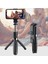 Siyah Kablosuz Selfie Çubuğu LED USB Şarjlı Selfie Çubuğu Tüm Cep Telefonları Için Selfie Modelleri Teleskopik Bluetooth Uyumlu (Yurt Dışından) 3