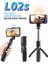 Siyah Kablosuz Selfie Çubuğu LED USB Şarjlı Selfie Çubuğu Tüm Cep Telefonları Için Selfie Modelleri Teleskopik Bluetooth Uyumlu (Yurt Dışından) 4