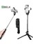 Pembe LED Işıklı 3'ü 1 Arada Kablosuz Bluetooth Selfie Çubuğu Iphone/android Için Işıklı Katlanabilir Mini Tripod Uzaktan Kumandalı Genişletilebilir Monopod (Yurt Dışından) 2