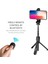 Beyaz Dahili Işık Taşınabilir Alüminyum Alaşım 76CM Selfie Çubuğu Katlanabilir 20CM IPhone Xiaomi Için Cep Telefonu Tutucu Esnek Bluetooth El Tipi (Yurt Dışından) 3
