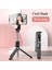 Siyah Işıklı Kablosuz Bluetooth Selfie Çubuğu Xiaomi Huawei iPhone Akıllı Telefon Monopod Deklanşör Tripod Dolgu Işığı Uzaktan Kumandalı (Yurt Dışından) 1