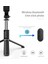Siyah Q02 Çok Fonksiyonlu Streç 103 cm Bluetooth Tripod Selfie Sopa Akıllı Telefon Tripod Için Uzaktan Sopa (Yurt Dışından) 3