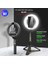 A16 Siyah L07 Selfie 4in1 LED Halka Işık Kablosuz Bluetooth Selfie Mini Tripod El Uzatılabilir Katlanabilir Uzaktan Telefon Tutucu Canlı Çekim (Yurt Dışından) 1