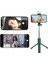 Beyaz Çok Fonksiyonlu Selfie Çubuğu Bluetooth Uyumlu Taşınabilir Telefon Standı Uzatılabilir Tutucu Alüminyum Alaşımlı Kablosuz Uzaktan Deklanşör (Yurt Dışından) 5