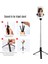 Siyah Kablosuz Bluetooth Selfie Çubuğu Tripod Katlanabilir Tripod Monopod Kamera Tutucu iPhone 13 12 Için Akıllı Telefonlar Huawei Xiaomi Samsung (Yurt Dışından) 4