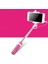 Pembe Mini Selfie Çubuğu Düğme Kablolu Pamuk Malzeme Kolu Monopod Cep Telefonu Için Evrensel (Yurt Dışından) 1