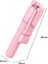 Pembe Bluetooth Uyumlu Taşınabilir Selfie Çubuğu Katlanabilir Uzatılabilir Tripod ile Ios Android Için Dolgu Işığı Kablosuz Uzaktan Deklanşör (Yurt Dışından) 5