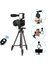 KIT-05LM KIT-05LM Sıcak Ayakkabı Telefon Tutucu Slr Telefon Vlog Tripod Mini Tripod Için Uzaktan Kumanda Mikrofon ile LED Tripod Telefon Için (Yurt Dışından) 2