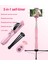 Pembe 5-In-1 Kablosuz Bluetooth Uzaktan Kumanda Katlanabilir El Selfie Sopa Mini Taşınabilir Paslanmaz Çelik Ayna ile Tripod (Yurt Dışından) 4