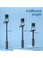 Siyah Telesın Mini Selfie Çubuğu Uzatılabilir Tripod Djı Action 2 Selfie Çubuğu Kararlı Tripod 1/4 Vida Gopro Hero 10 Iphone 13 12 (Yurt Dışından) 5