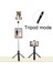Siyah Kısscase Işıklı Tripod Monopod Özçekim Çubuğu Bluetooth Katlanabilir Uzatılabilir Düğme El Özçekim Çubuğu iPhone Samsung Andriod Için (Yurt Dışından) 4