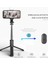 Q02 Siyah Mini Kablosuz Bluetooth Selfie Çubuğu Katlanabilir Tripod Dolgu Işığı Deklanşör Uzaktan Kumanda ile iPhone 14 13 12 Pro Ios Android (Yurt Dışından) 5