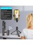Q02 Siyah Kablosuz Bluetooth Selfie Çubuğu Bluetooth Katlanabilir Tripod Dolgu Işığı ile Uzatılabilir Ios Android Için Mini Deklanşör Uzaktan Kumanda (Yurt Dışından) 1